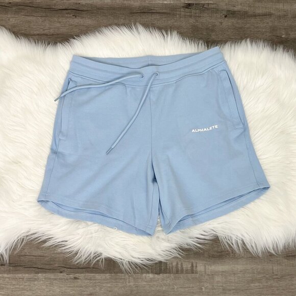 Alphalete Pants - Alphalete Womens XL Light Blue Soft Pull On Shorts Sporty Lounge